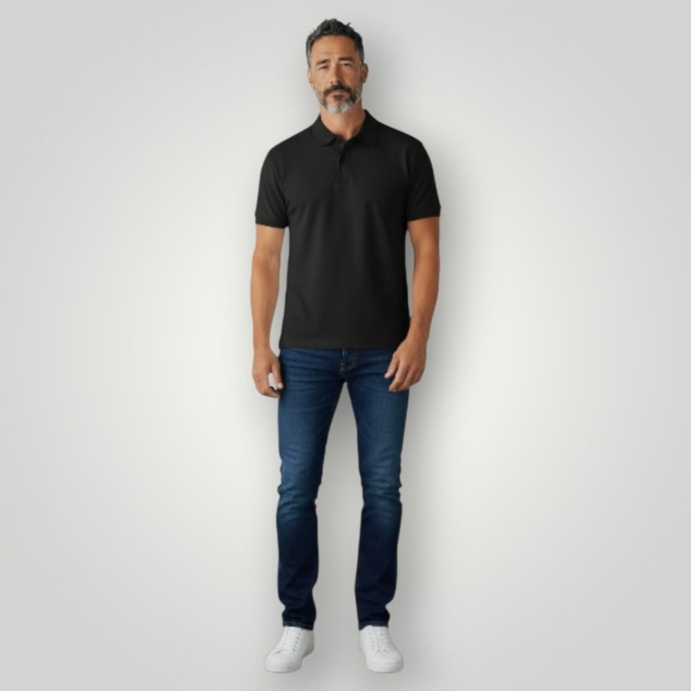 Banana Republic Luxe Touch‎ Performance Polo Men’s XL Black Slim Fit 100% Cotton